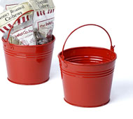 5" Round Pail Red